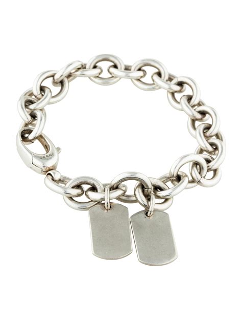 gucci dog tag bracelet